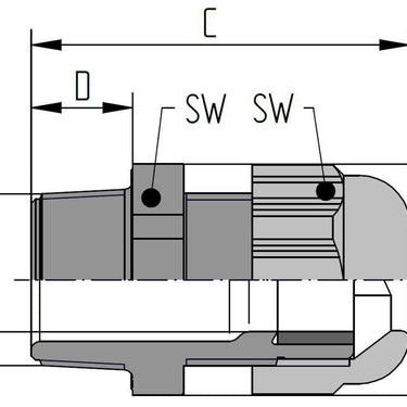SKINTOP® STR NPT 3/4'' RAL 7001 SGY